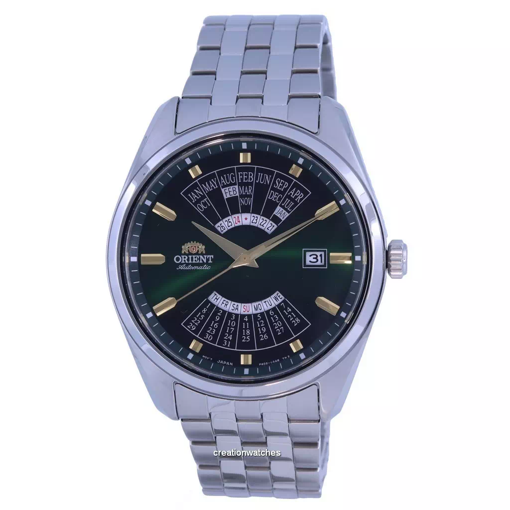 再生品 Orient Multi Year Calendar アナログ ステンレススチール 自動巻き RA-BA0002E10B RA-BA0002E30B メンズ腕時計
