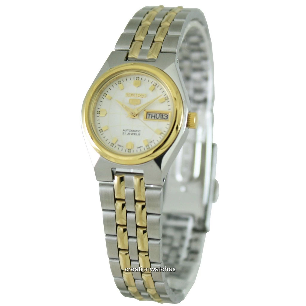 再生品 Seiko 5 自動巻き 21 SYMK44 SYMK44K1 SYMK44K レディース腕時計