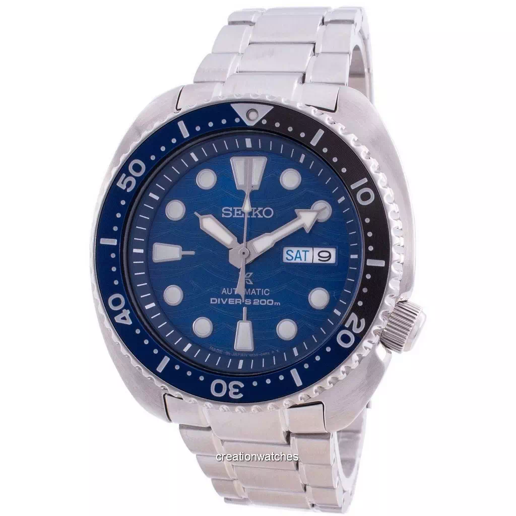 再生品 Seiko Prospex Turtle Save The Ocean 自動巻き ダイバーズ SRPD21 SRPD21J1 SRPD21J 200m防水 メンズ腕時計
