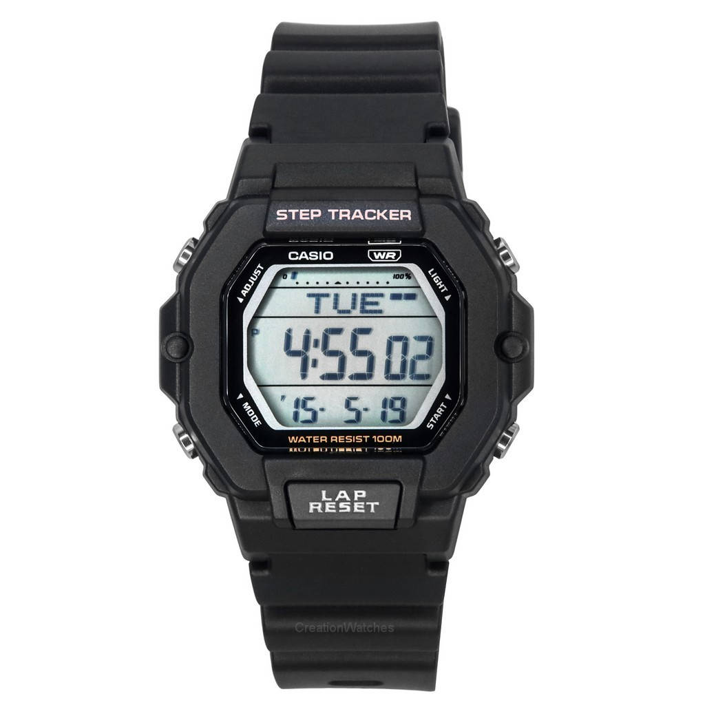 再生品 Casio Standard デジタル Black 樹脂ベルト クォーツ LWS-2200H-1A 100m防水 ユニセックス腕時計