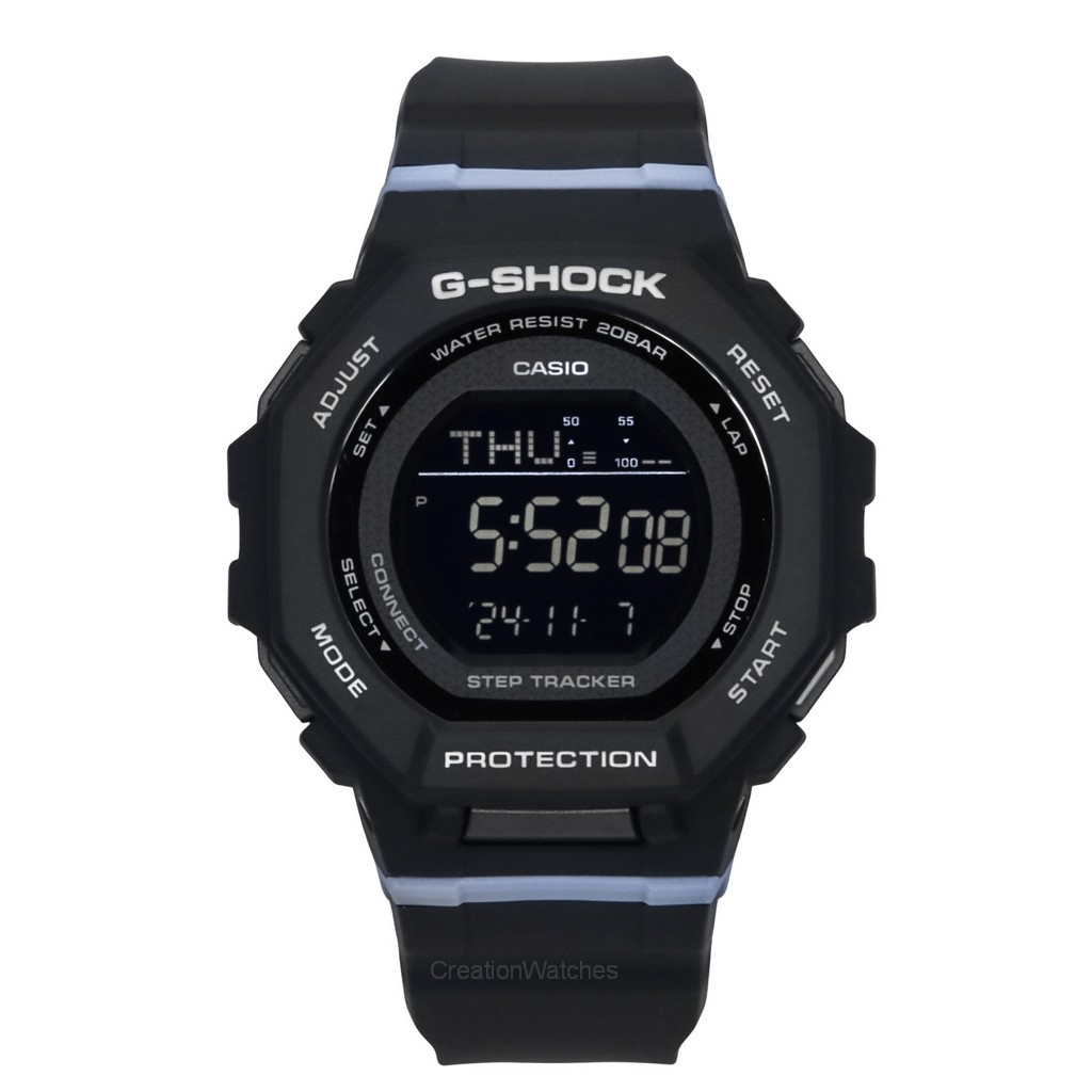 再生品 Casio G-SHOCK G-Squad デジタル スマホリンク バイオベース 樹脂ベルト クォーツ GMD-B300-1 200m防水 レディース腕時計