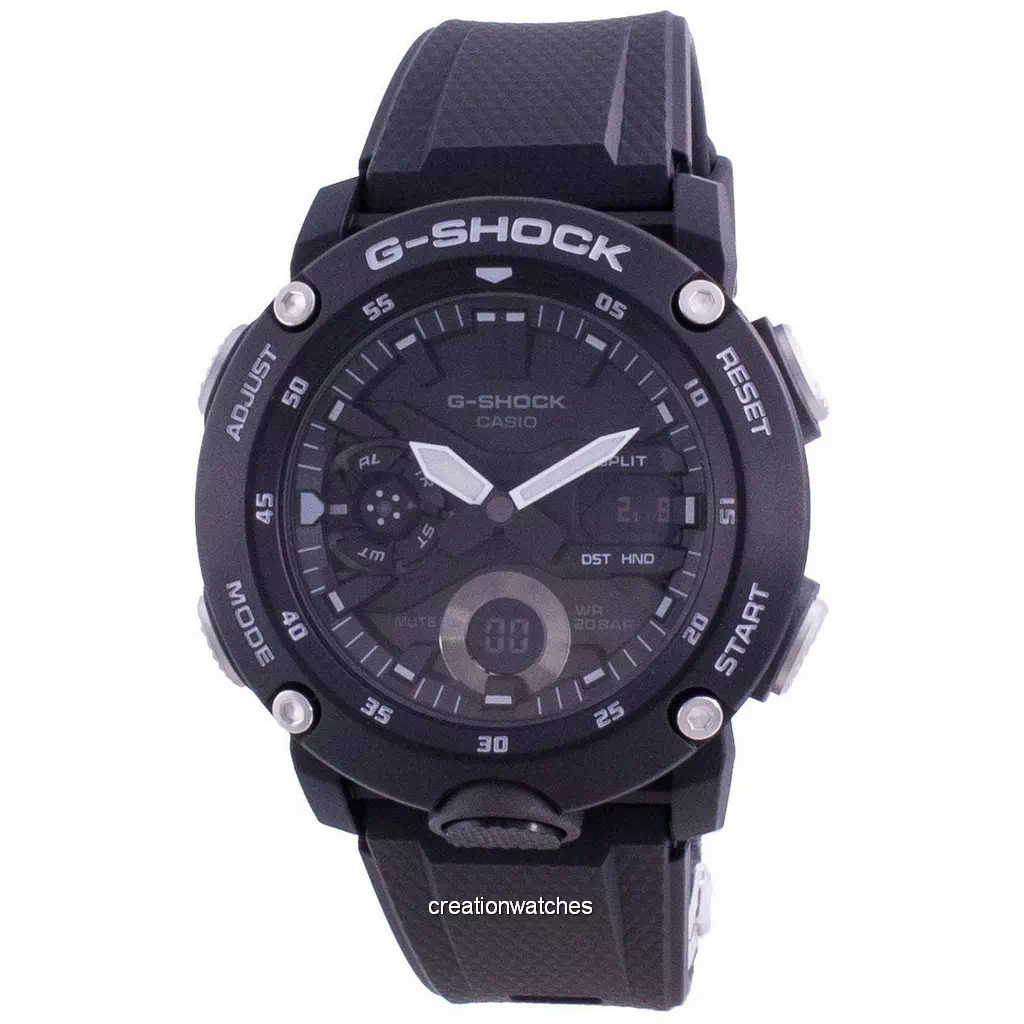 再生品 Casio G-SHOCK Standard アナログデジタル クォーツ GA-2000S-1 GA2000S-1 200m防水 メンズ腕時計