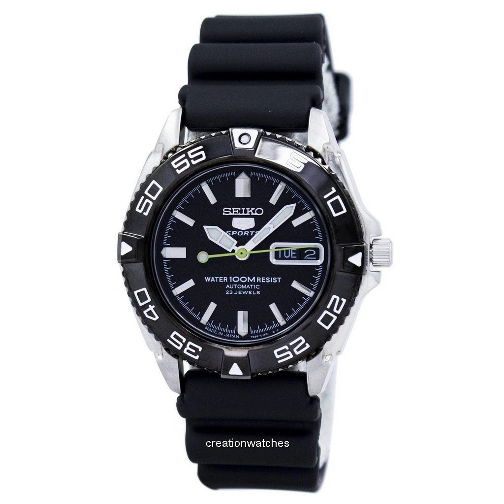 再生品 Seiko 5 Sports 自動巻き Japan Made 23 Jewels SNZB23J2 メンズ腕時計