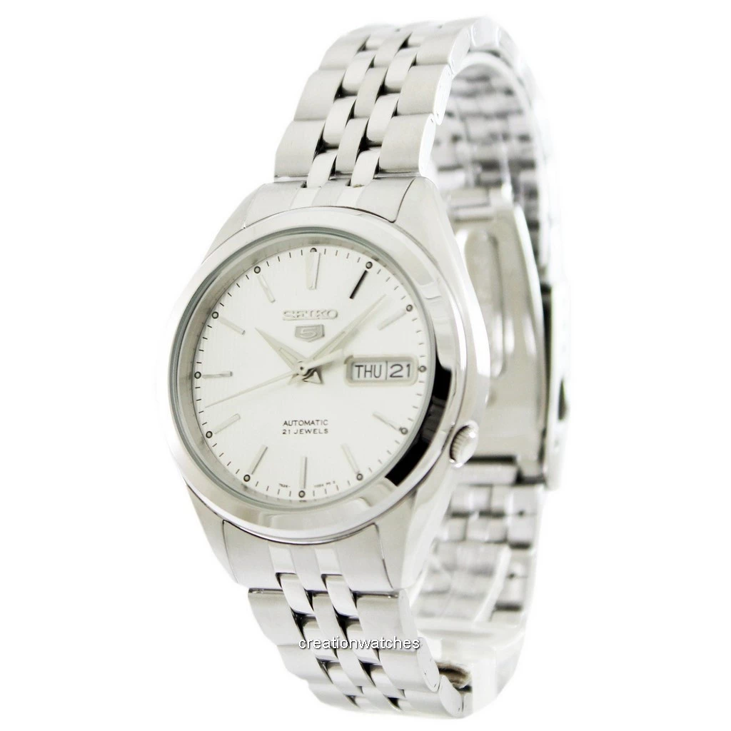 再生品 Seiko 5 ステンレススチール 自動巻き 21 Jewels SNKL15 SNKL15K1 SNKL15K メンズ腕時計