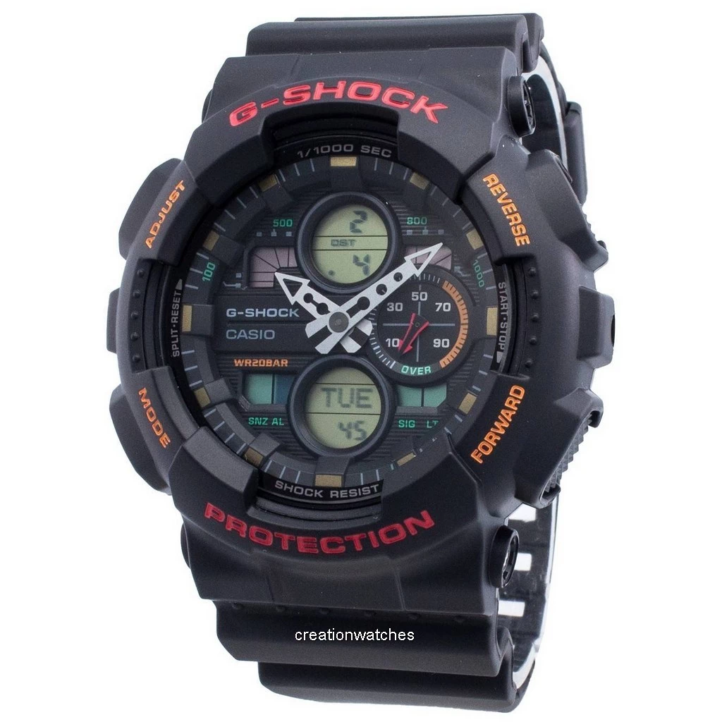再生品 Casio G-SHOCK GA-140-1A4 Shock Resistance クォーツ 200m防水 メンズ腕時計