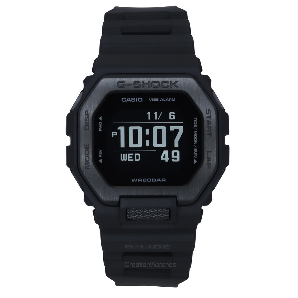 再生品 Casio G-SHOCK G-Lide デジタル スマホリンク 樹脂ベルト クォーツ GBX-100NS-1 200m防水 メンズ腕時計