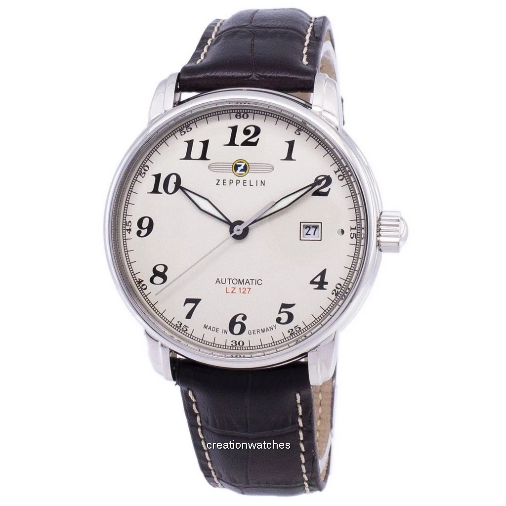 再生品 Zeppelin Series LZ127 Graf 自動巻き Germany Made 7656-5 76565 メンズ腕時計
