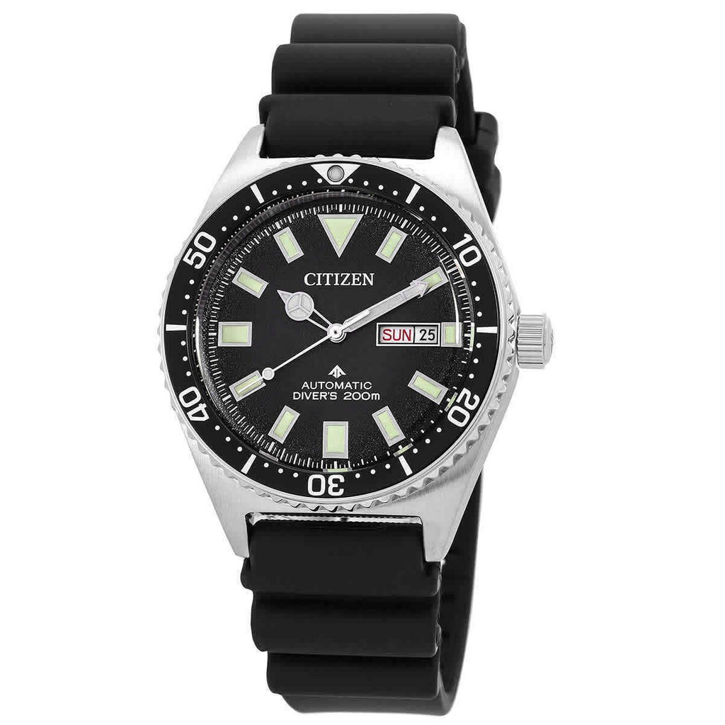 再生品 Citizen Promaster Rubber Strap 黒文字盤 自動巻き ダイバーズ NY0120-01E 200m防水 メンズ腕時計