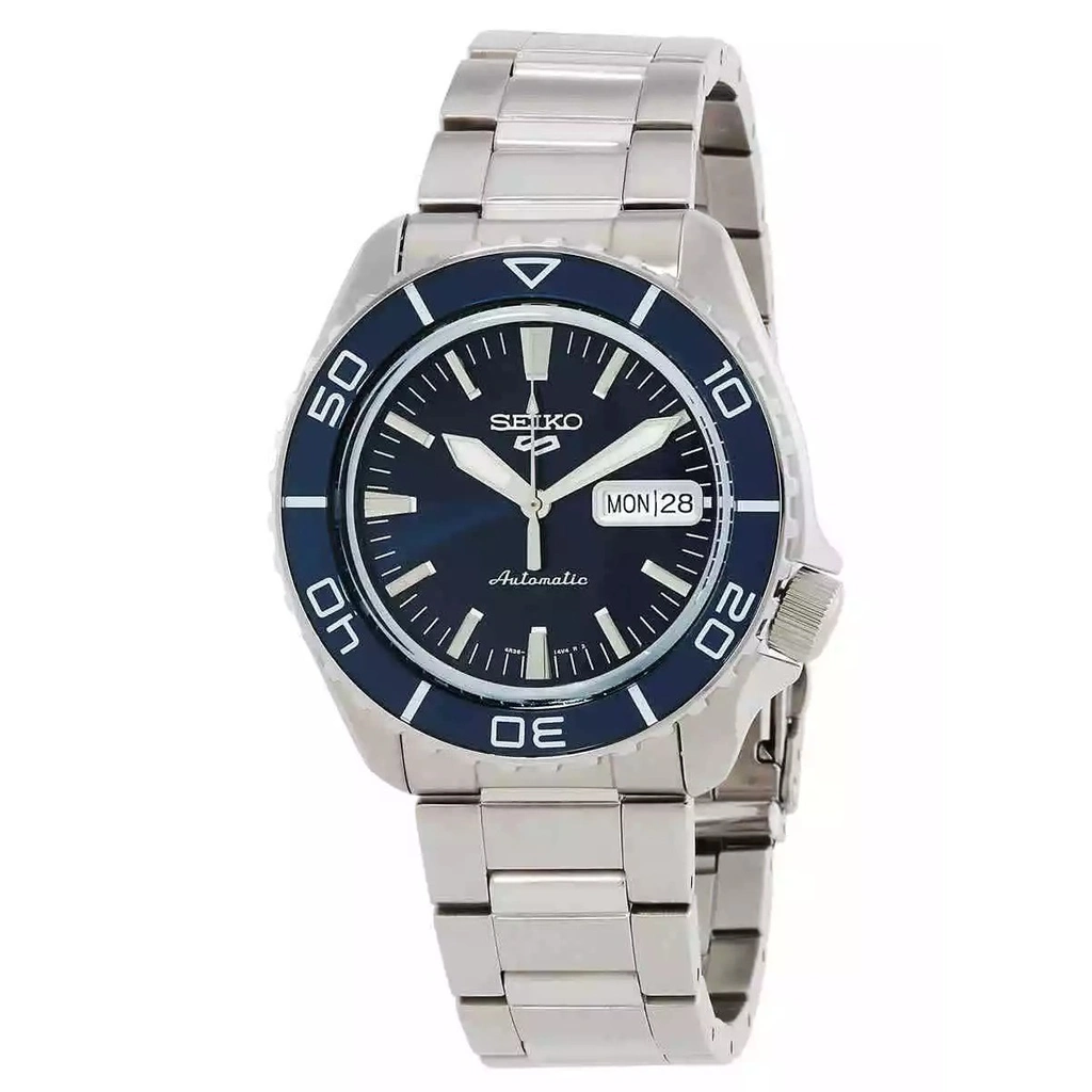 再生品 Seiko 5 Sports SKX Series ステンレススチール Blue Sunray Dial 自動巻き SRPK97K1 100m防水 Men's watch