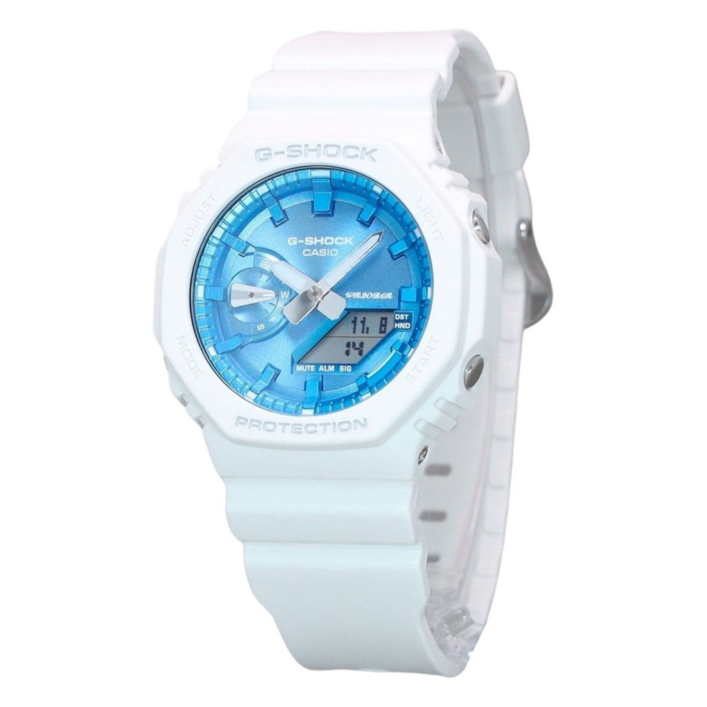 再生品 Casio G-SHOCK Seasonal Collection 2023 アナログデジタル 青文字盤 クォーツ GA-2100WS-7A 200m防水 メンズ腕時計
