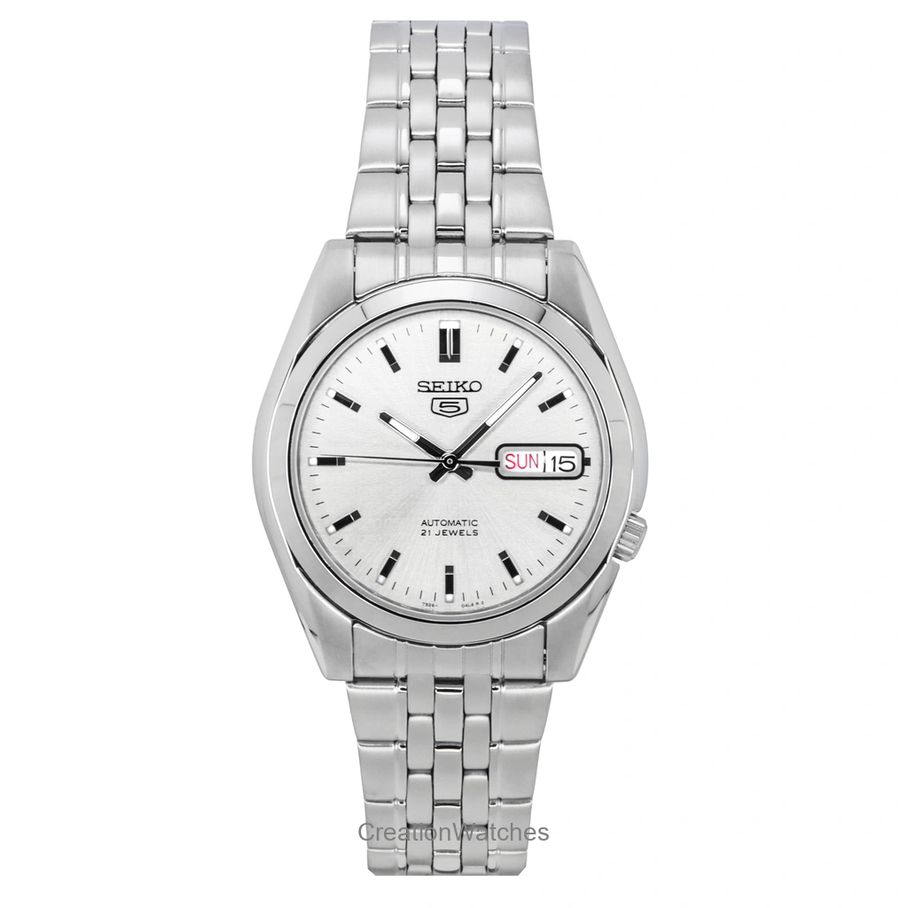 再生品 Seiko 5 自動巻き 21 Jewels SNK355 SNK355K1 SNK355K メンズ腕時計