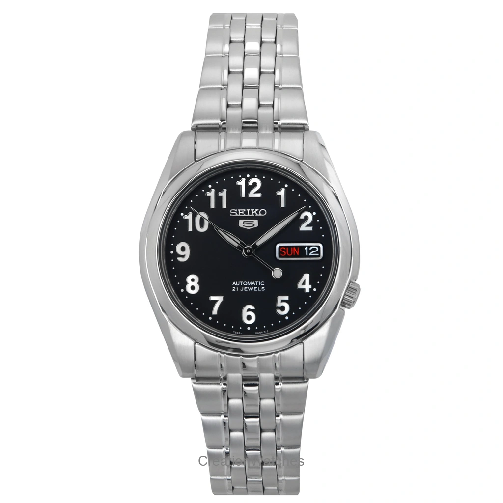 再生品 Seiko 5 自動巻き 21 Jewel SNK381 SNK381K1 SNK381K メンズ腕時計