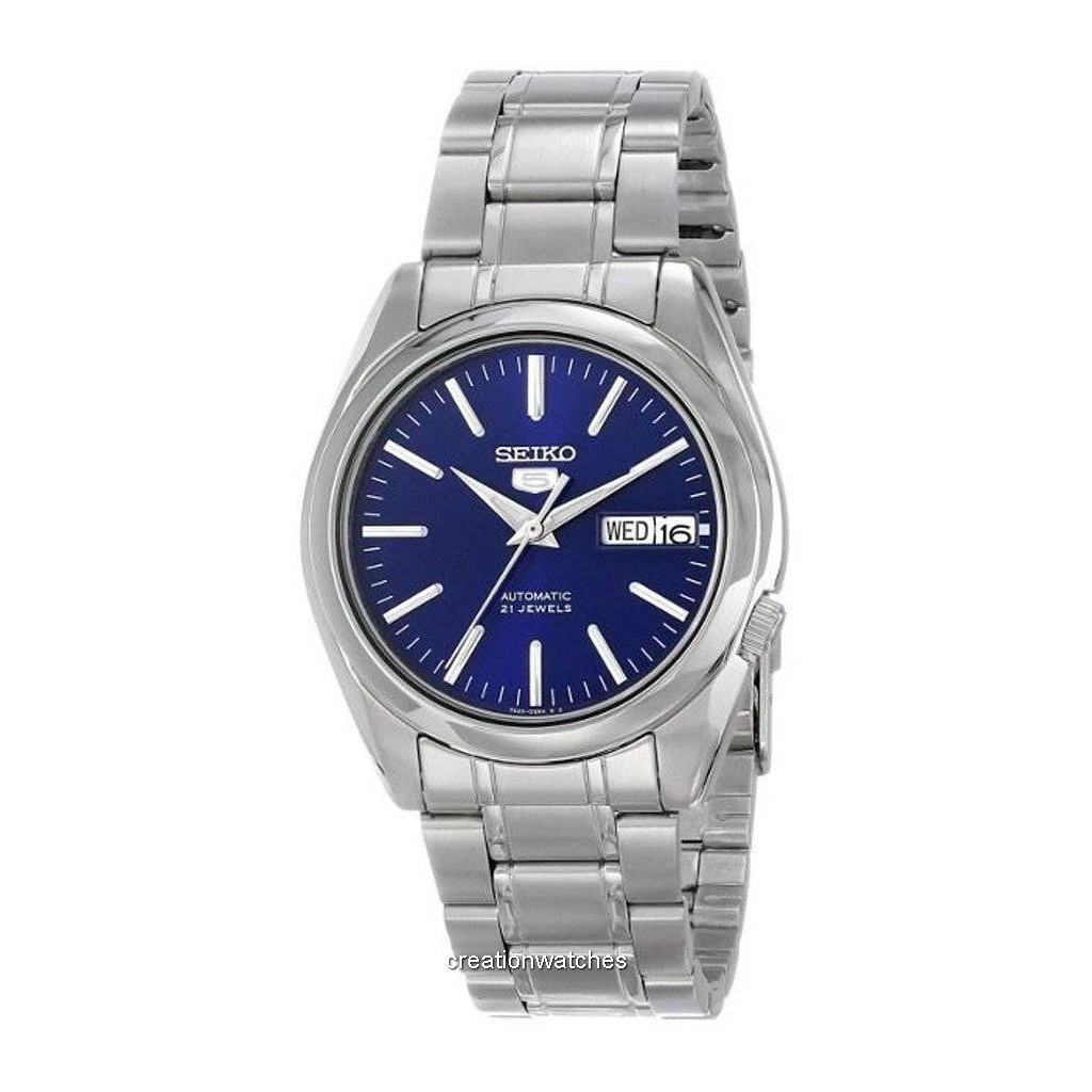 再生品 Seiko 5 自動巻き 21 Jewels SNKL43K1 SNKL43K メンズ腕時計