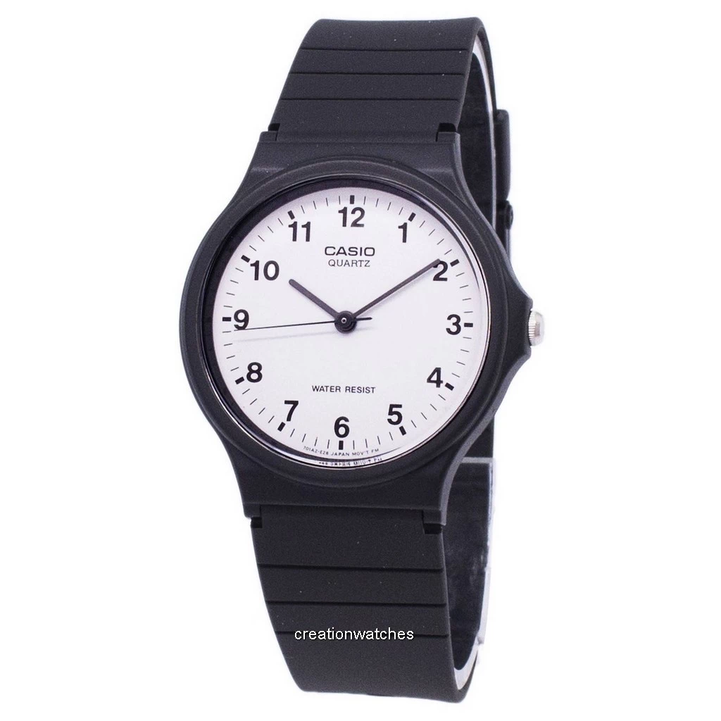 再生品 Casio Classic アナログ クォーツ 白文字盤 MQ-24-7BLDF MQ-24-7BL メンズ腕時計