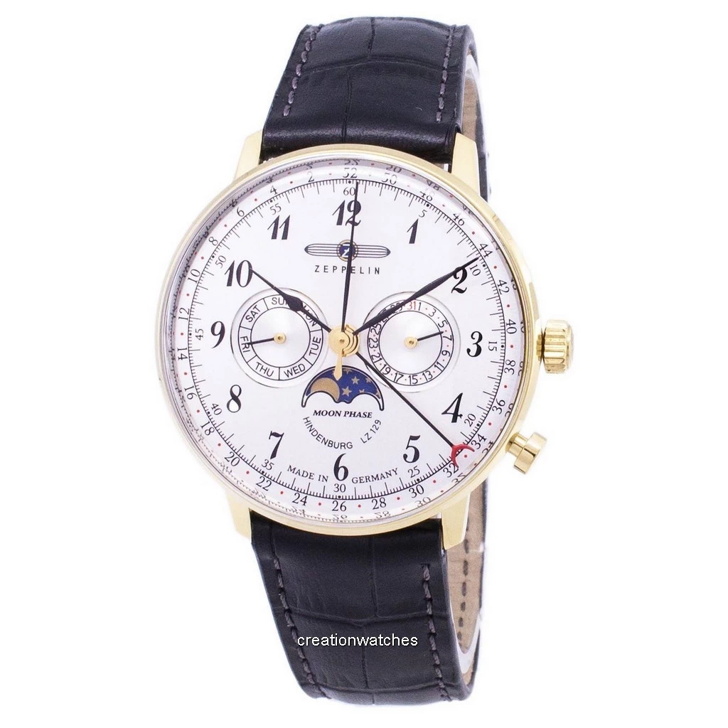 再生品 Zeppelin Series LZ 129 Hindenburg Germany Made 7038-1 70381 メンズ腕時計