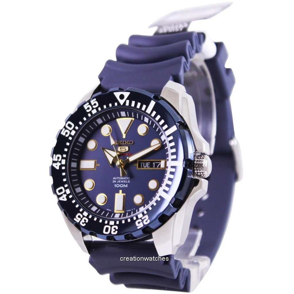 再生品 Seiko 5 Sports 自動巻き 24 Jewels SRP605K2 メンズ腕時計