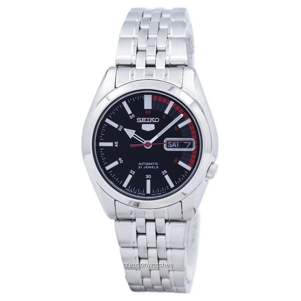 再生品 Seiko 5 自動巻き Japan Made 21 Jewels SNK375 SNK375J1 SNK375J メンズ腕時計