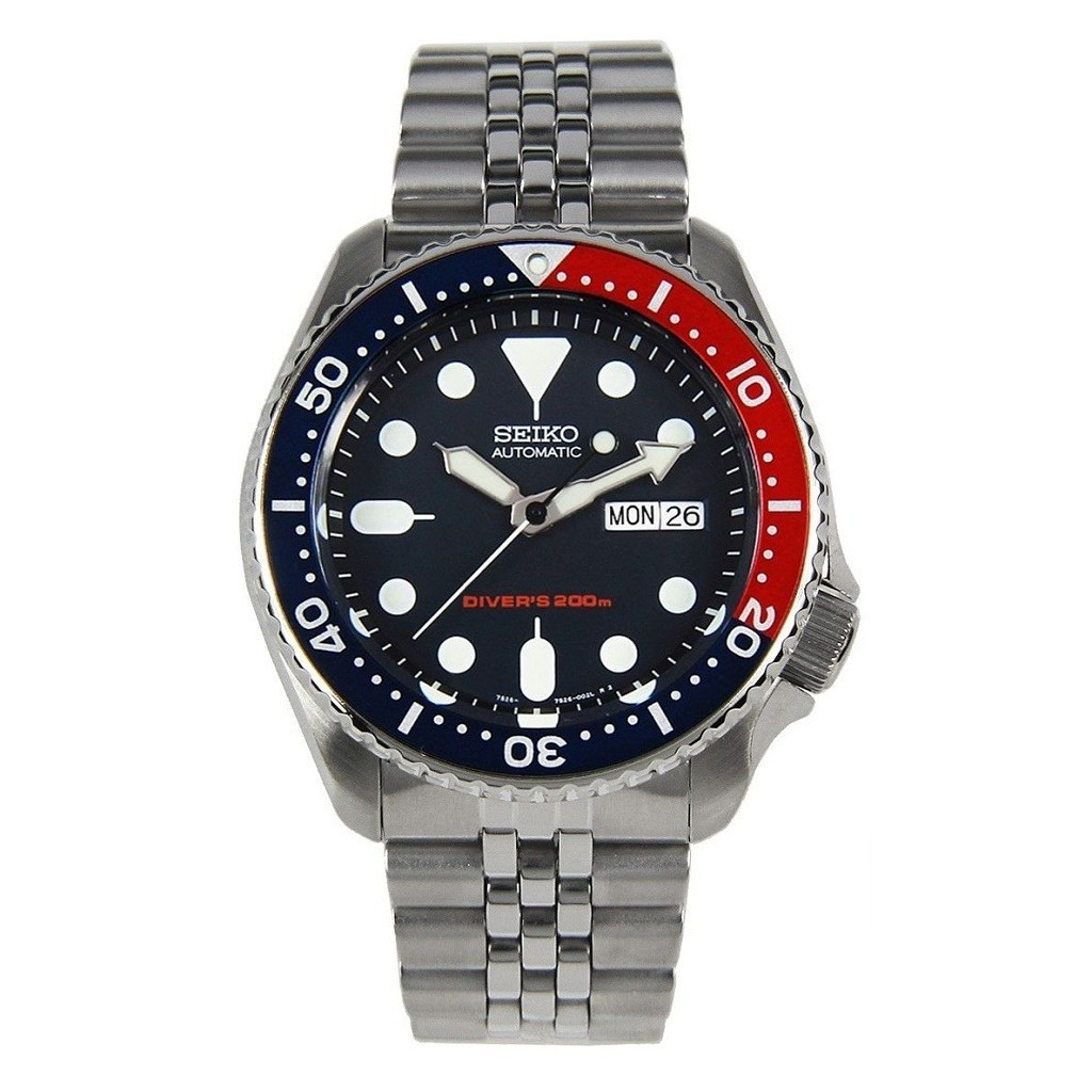 再生品 Seiko 自動巻き ダイバーズ 200m防水 Jubilee Bracelet SKX009K2 メンズ腕時計