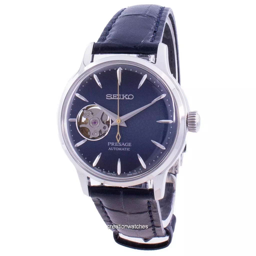 再生品 Seiko Presage 自動巻き Cocktail Time Blue Moon SSA785 SSA785J1 SSA785J Open Heart Japan Made レディース腕時計