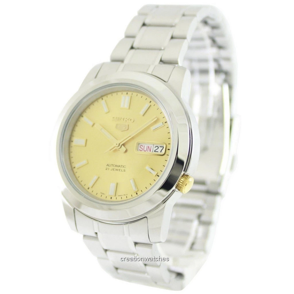 再生品 Seiko 5 自動巻き 21 Jewels SNKK13 SNKK13K1 SNKK13K メンズ腕時計