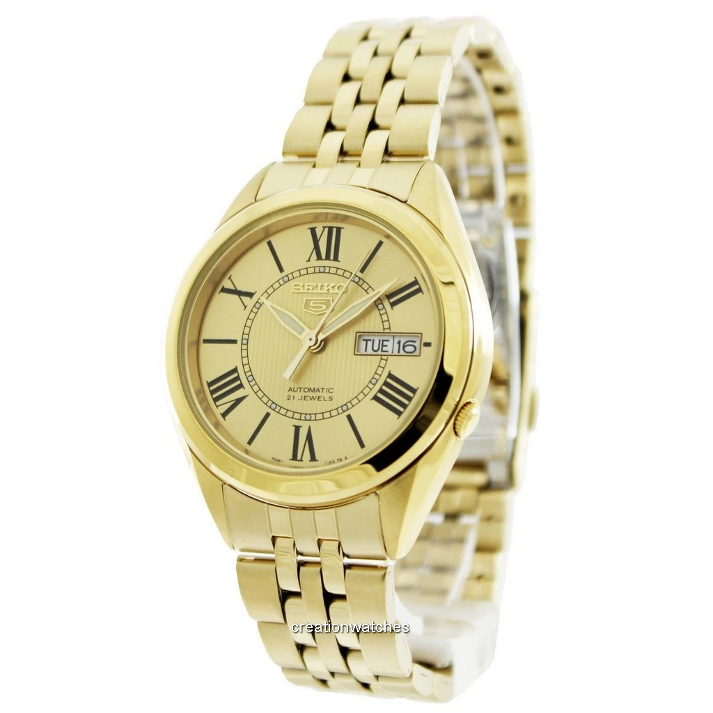 再生品 Seiko 5 自動巻き 21 Jewels SNKL38K1 メンズ腕時計