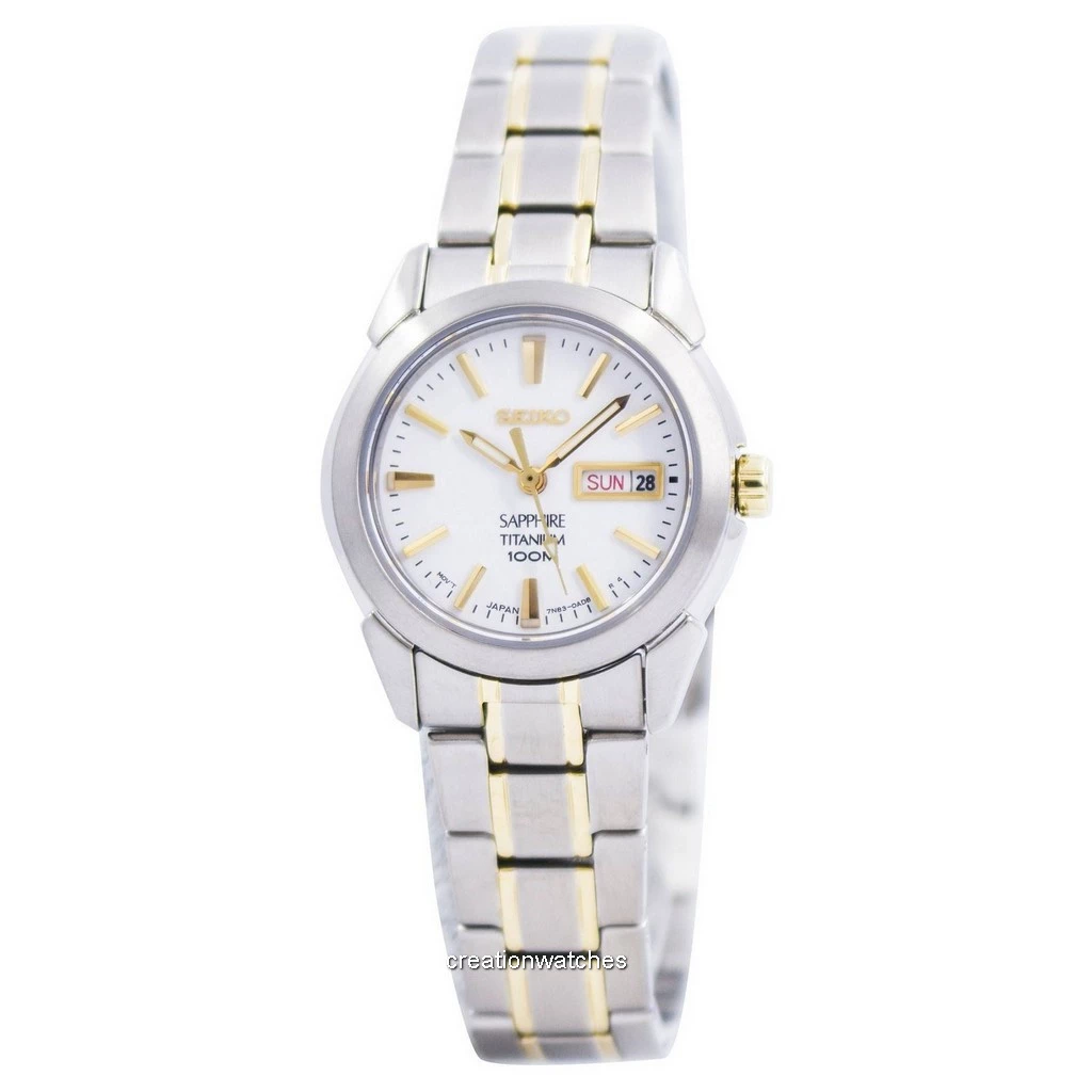 再生品 Seiko Sapphire Titanium クォーツ 100m防水 SXA115 SXA115P1 SXA115P レディース腕時計