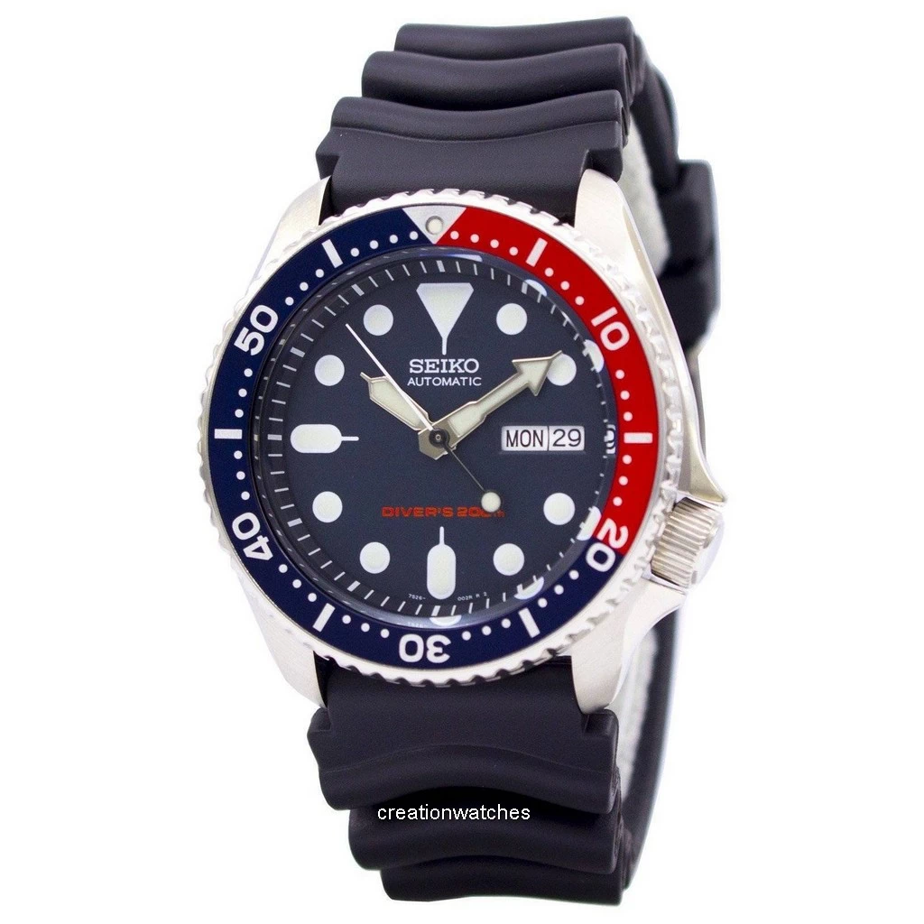 再生品 Seiko 自動巻き ダイバーズ SKX009 SKX009K1 SKX009K メンズ腕時計