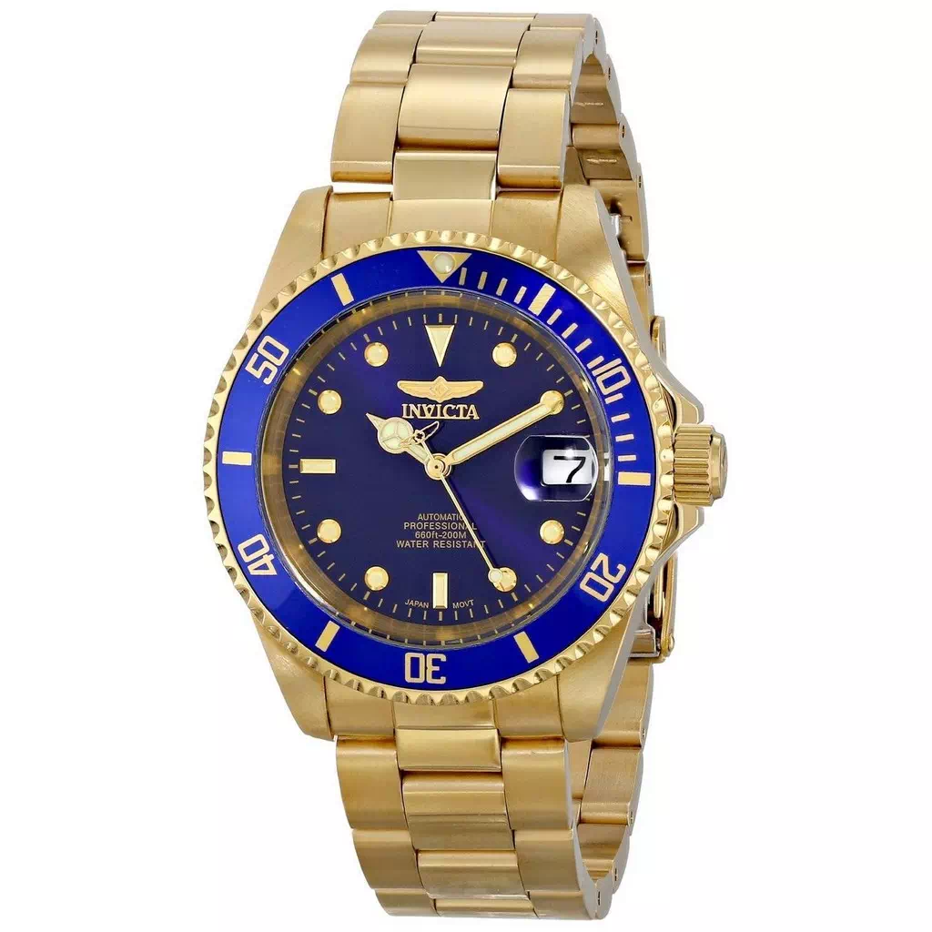 再生品 Invicta 自動巻き プロダイバー 200m防水 青文字盤 8930OB メンズ腕時計