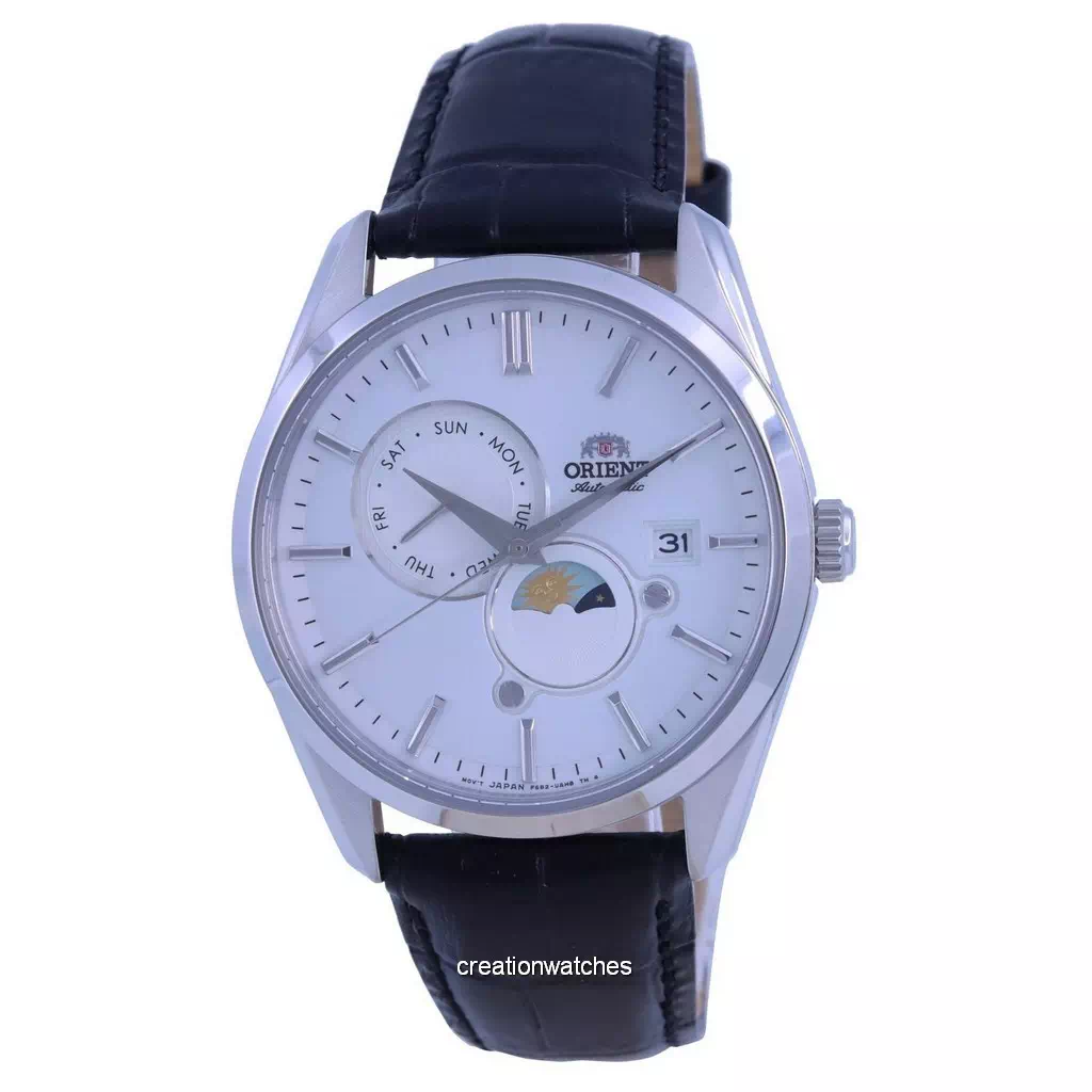 再生品 Orient Classic Sun And Moon 白文字盤 自動巻き RA-AK0310S10B RA-AK0310S30B メンズ腕時計