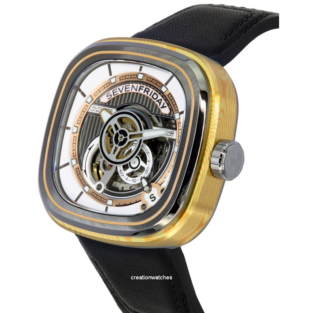 Sevenfriday P-Series Cuxedo Skeleton Dial Automatic PS2/02 SF-PS2-02 นาฬิกาข้อมือผู้ชาย