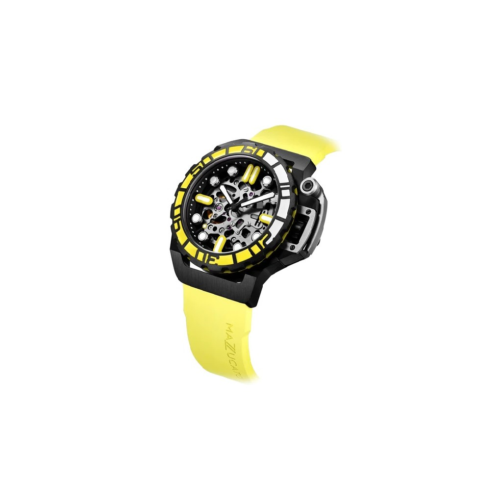 Mazzucato RIM Sub Yellow And Black Skeleton Dial Automatic Dive SK4-YL 100M Men's Watch