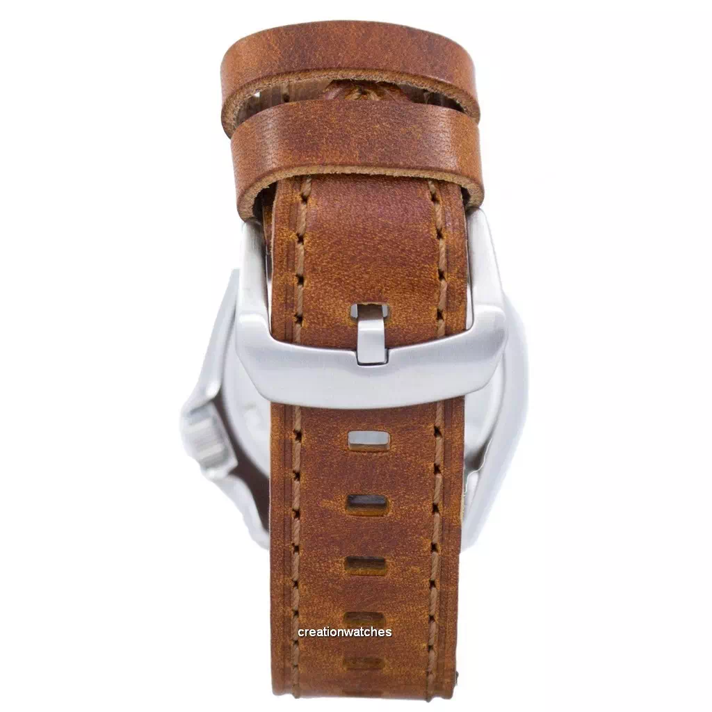 Seiko Automatic Diver's Brown Leather SKX007K1-var-LS9 200M Men's Watch