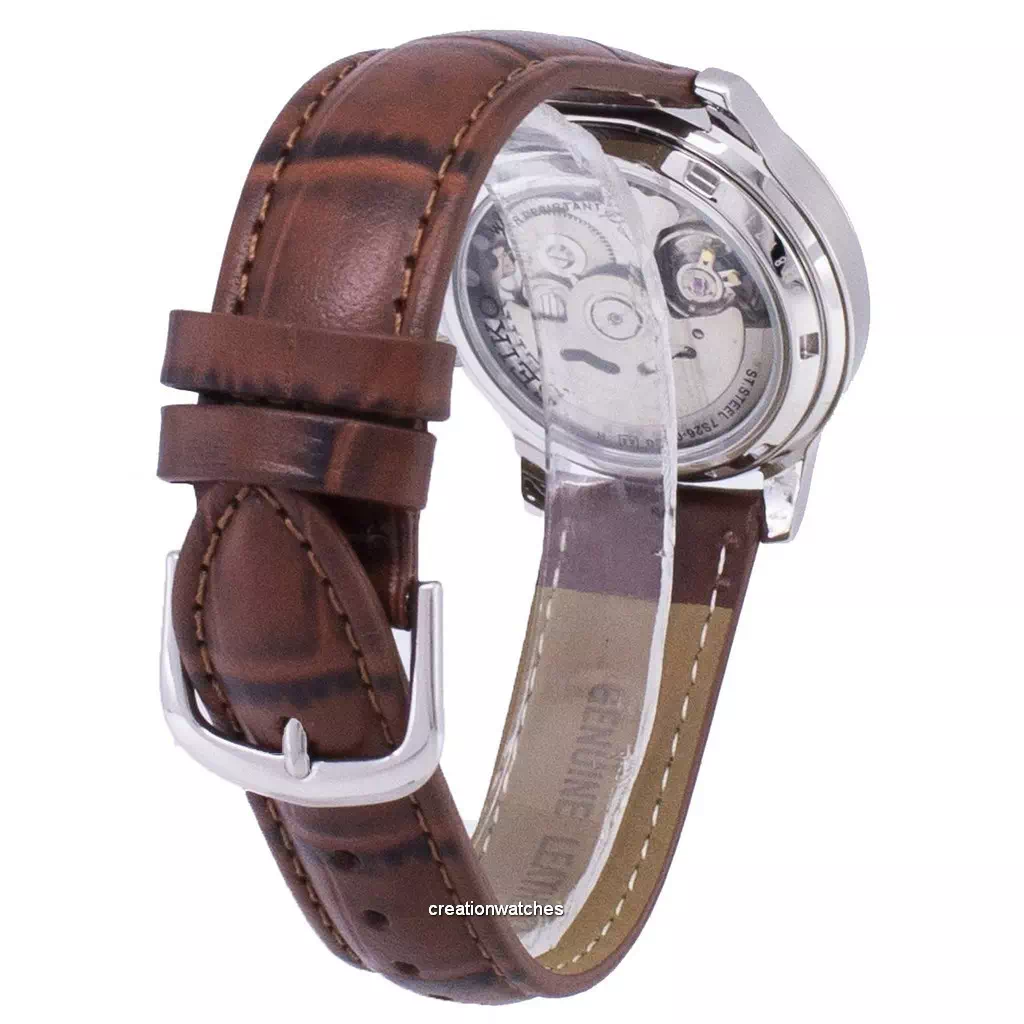 Seiko 5 Military SNK807K2-var-SS2 Automatic Brown Leather Strap Men's Watch