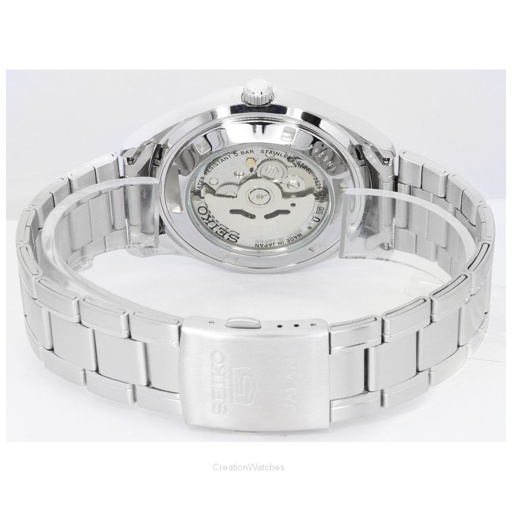 Seiko 5 Stainless Steel Black Arabic Dial Automatic SNKP21 SNKP21J1 SNKP21J Mens Watch