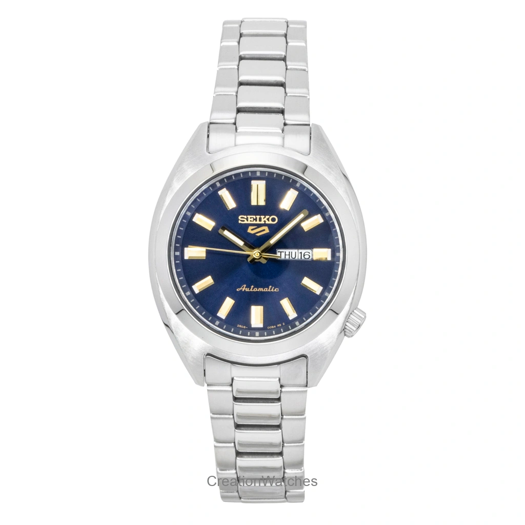 Seiko 5 Sports Hebitama SNXS ステンレススチール 青文字盤 自動巻き SRE021K1 100m防水 レディース腕時計