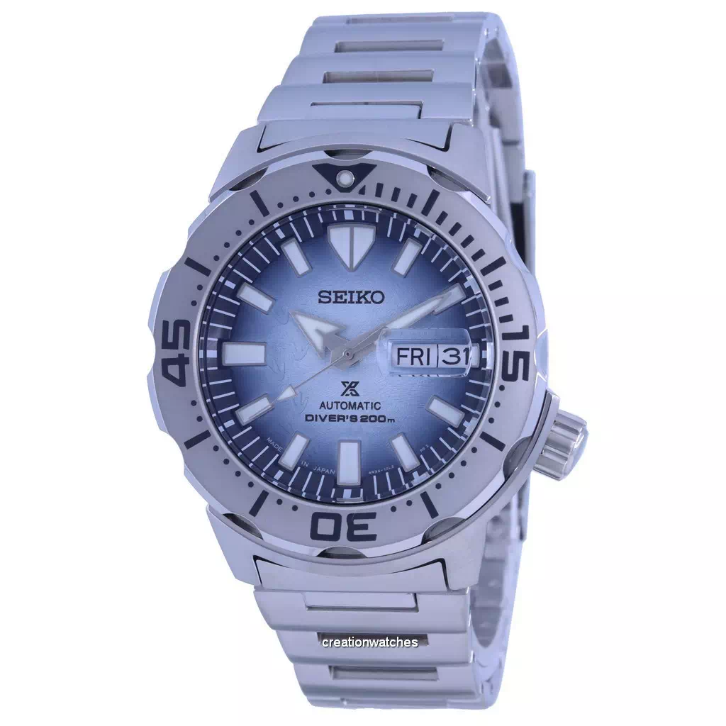 Đồng hồ Seiko Prospex Save The Ocean Frost Monster Special Edition  Automatic Diver's SRPG57 SRPG57J1 SRPG57J 200M Đồng hồ nam vi