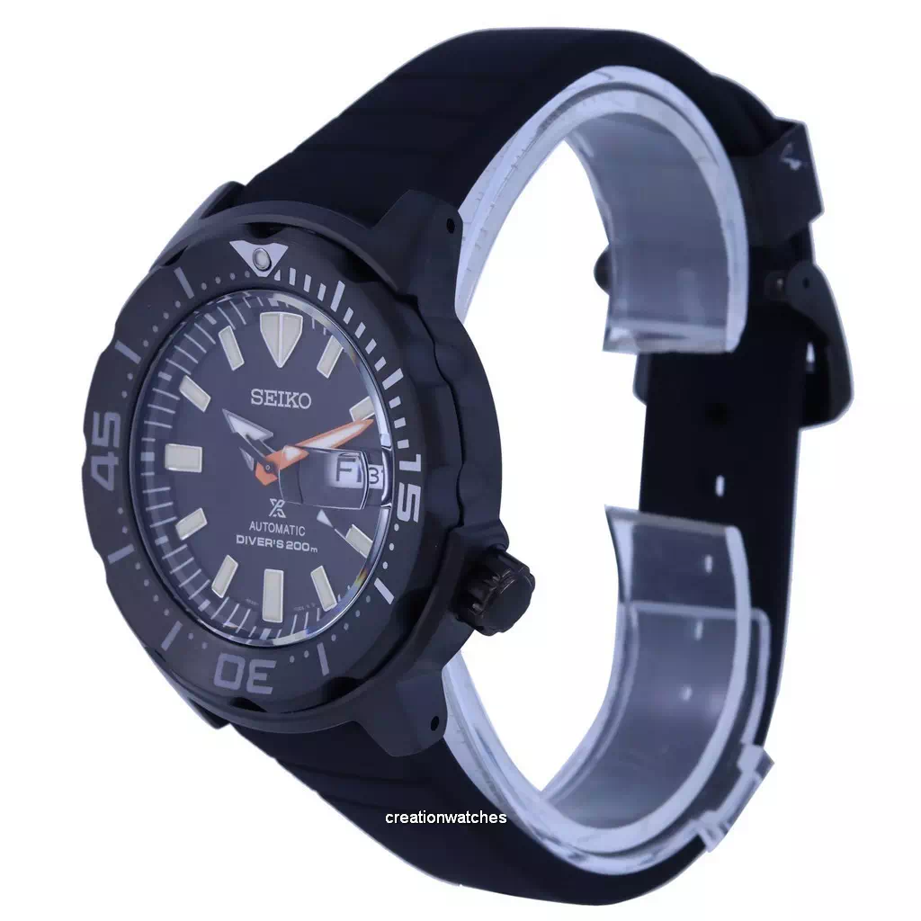 Relógio Masculino Seiko Prospex Monster Black Series Edição Limitada Automático Mergulhador SRPH13 SRPH13K1 SRPH13K 200M