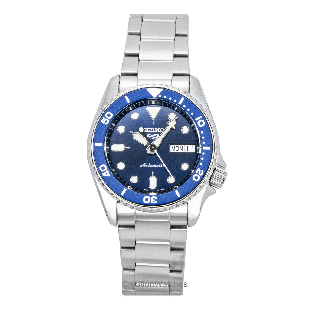 Seiko 5 Sports SKX Street Denim ステンレススチール 青文字盤 自動巻き SRPL77K1 100m防水 メンズ腕時計