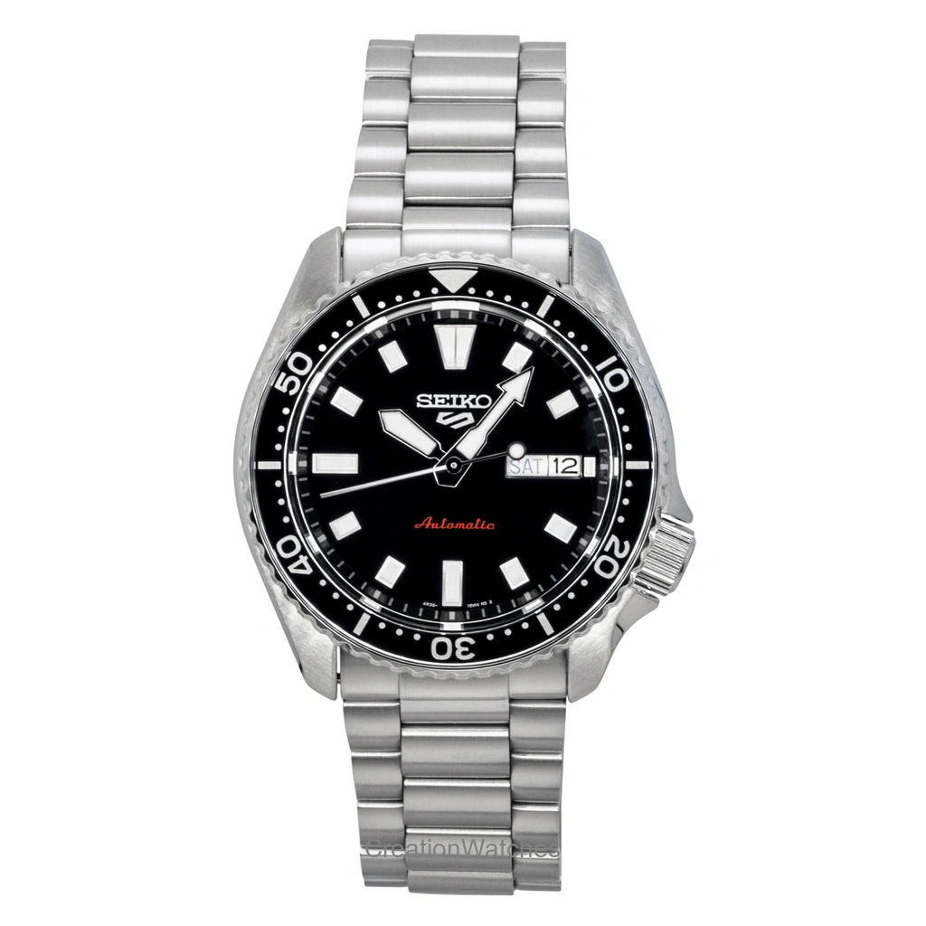 Seiko 5 Sports SKX Redux ステンレススチール 黒文字盤 自動巻き SRPL85K1 100m防水 メンズ腕時計