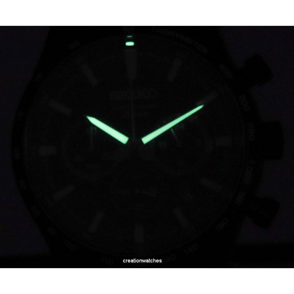 Seiko Urban Sports Chronograph Black Dial Quartz SSB415 SSB415P1 SSB415P 100M Men's Watch