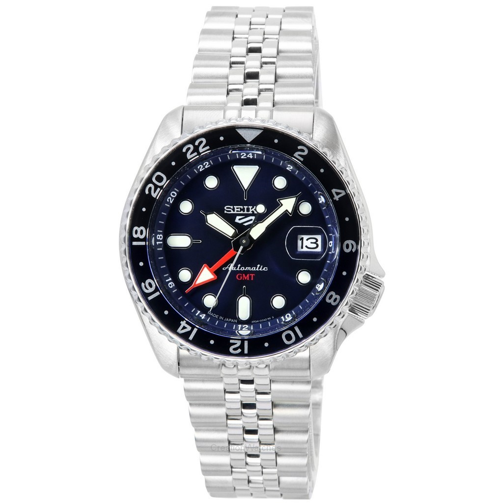 Seiko 5 Sports Stainless Steel Blue Dial Automatic SSK003J1 100M Men's Watch