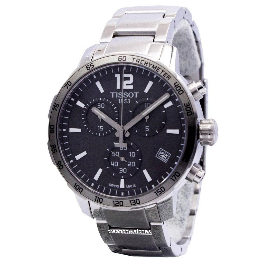Tissot Orologio Uomo Cronografo T095.417.11.067.00 – Cassa Acciaio 42mm, Quadrante Nero, Vetro Zaffiro Antiriflesso