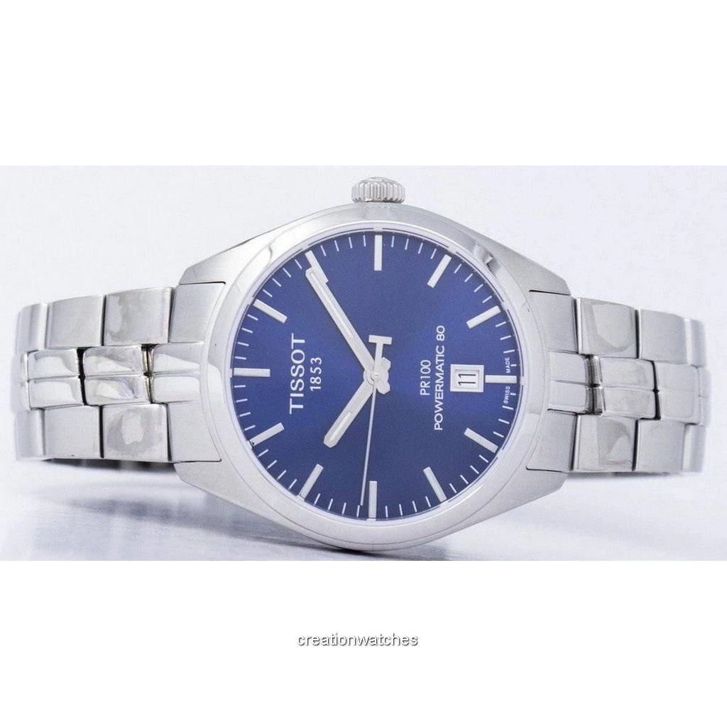 Reloj de hombre Tissot pr100 automático azul T1014071104100