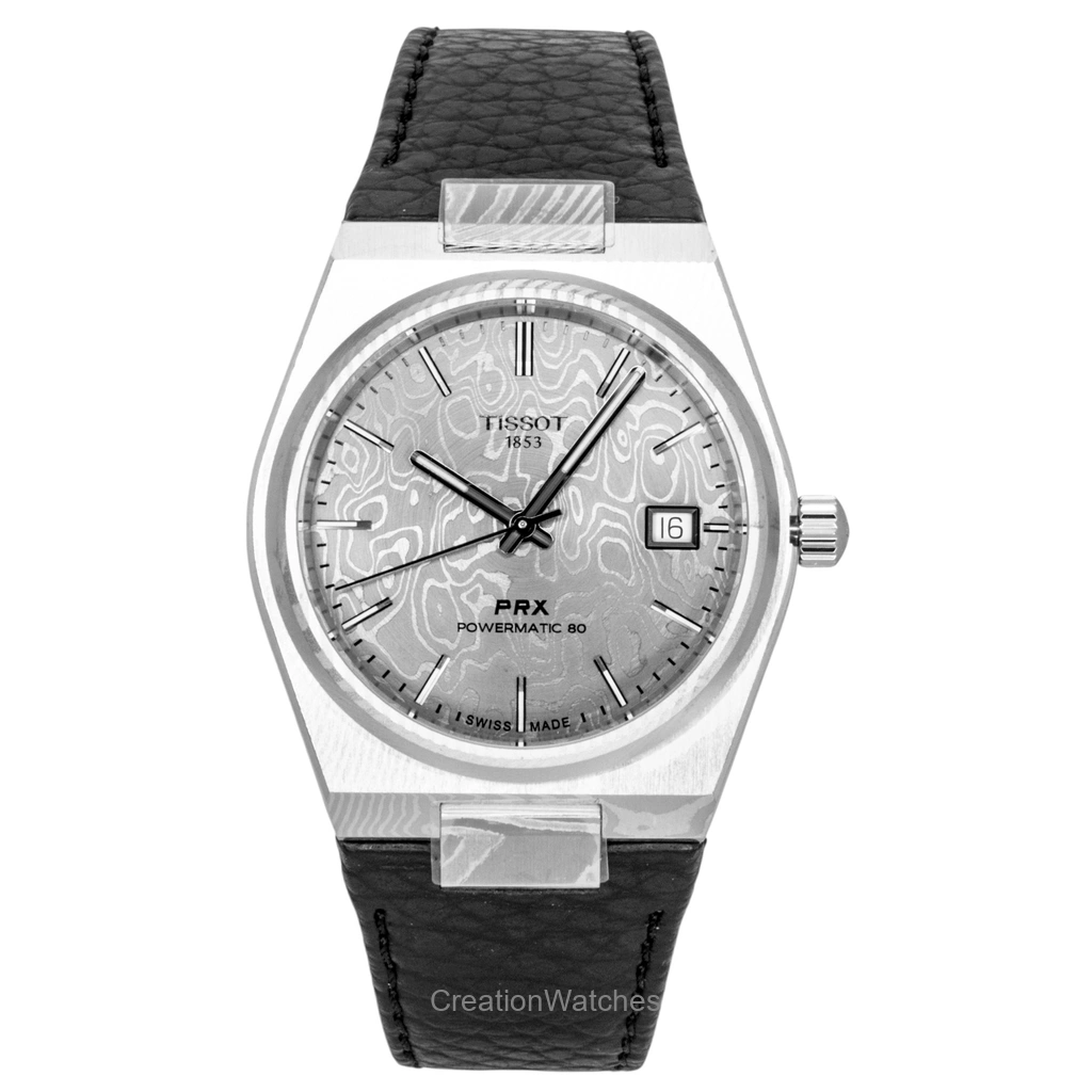 Tissot PRX Damascus Steel Synthetic Strap Grey Dial 自動巻き T137.807.96.081.00 100m防水 メンズ腕時計