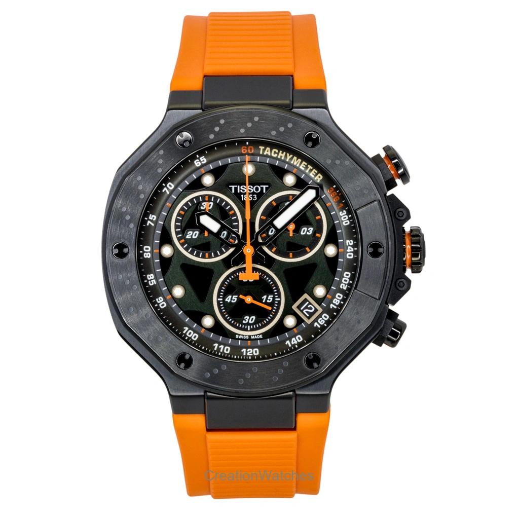 Tissot T-Race クロノグラフ Synthetic Strap 黒文字盤 クォーツ T141.417.37.051.02 100m防水 メンズ腕時計