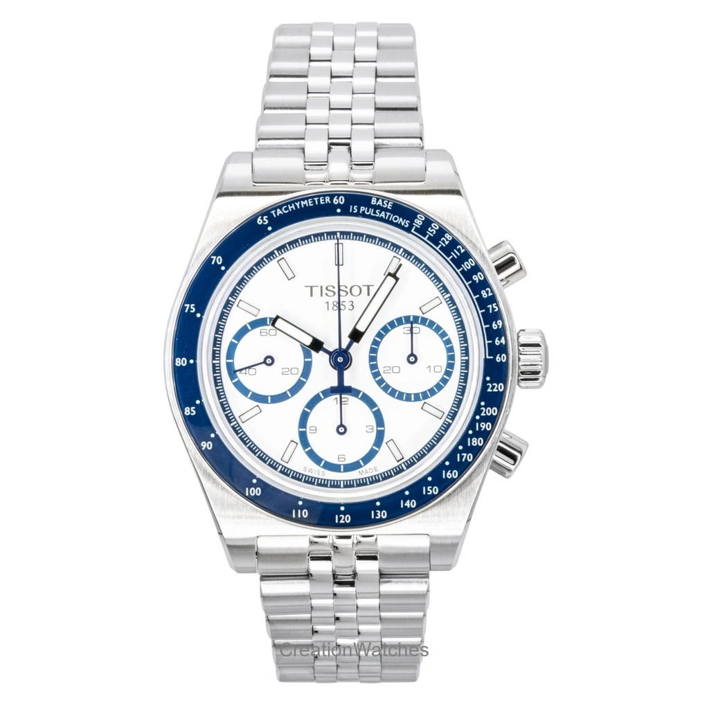 Tissot PR516 クロノグラフ ステンレススチール 白文字盤 自動巻き T149.462.11.011.00 100m防水 メンズ腕時計