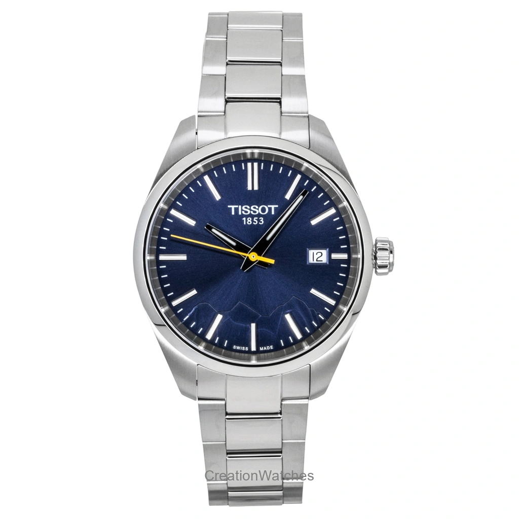 Tissot PR 100 Jungfraubahn Special Edition ステンレススチール 青文字盤 クォーツ T150.210.11.041.01 100m防水 レディース腕時計