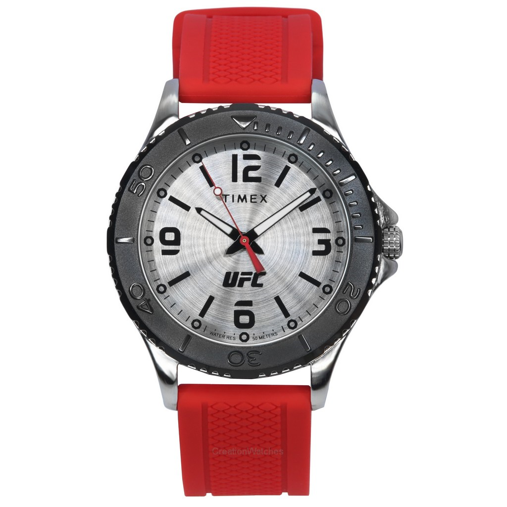Timex Orologio Da Uomo UFC Icon – Cassa 45 Mm, Cinturino Nero, Vetro Minerale, Impermeabile 100m