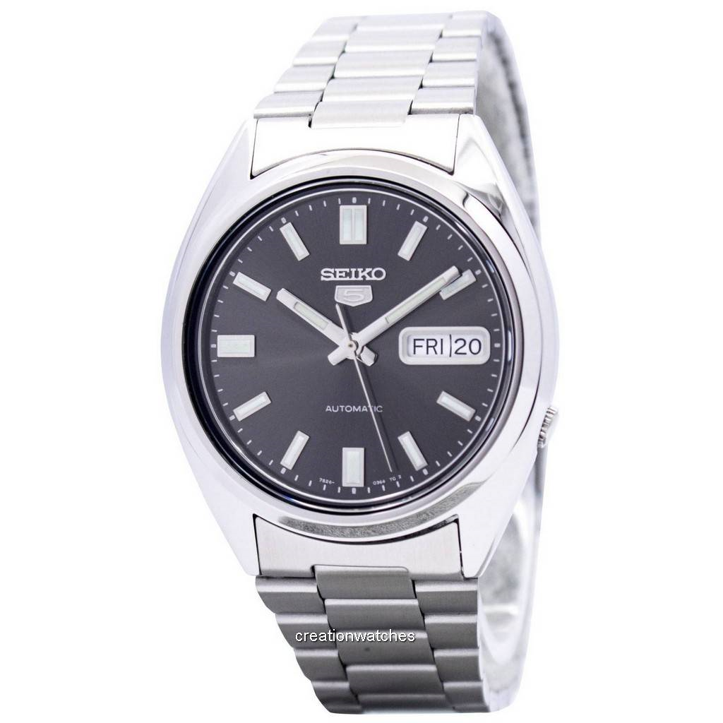 Refurbished Seiko 5 Schwarzes Zifferblatt Automatik SNXS79 SNXS79K1 SNXS79K Herrenuhr