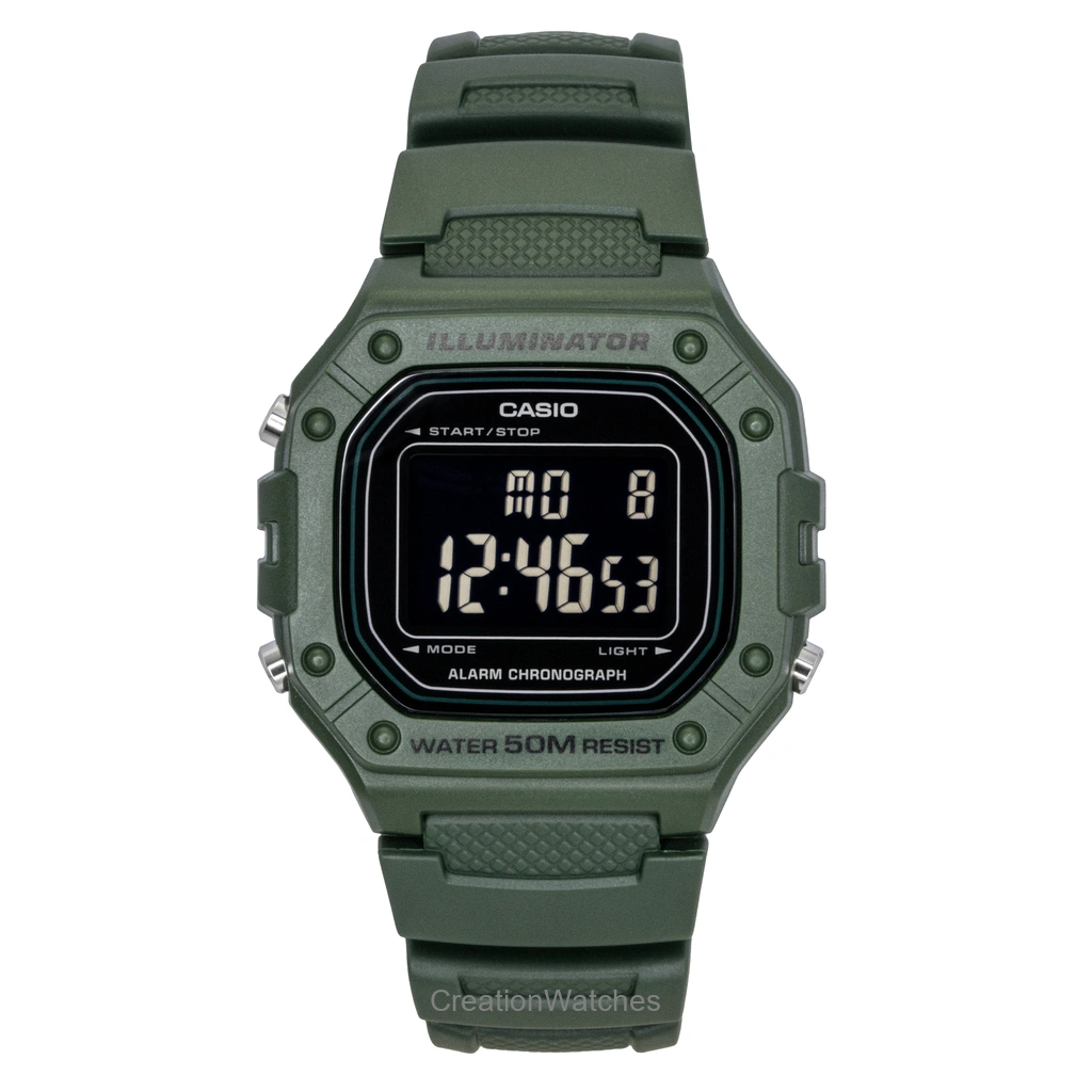 Casio Standard デジタル 樹脂ベルト クォーツ W-218H-3BV メンズ腕時計